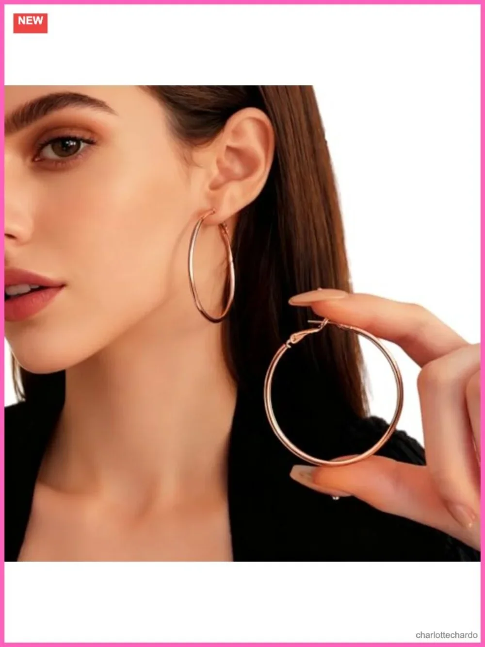 Stainless Steel Hoop Earrings with Lever Back Hypoallergenic Lightweight